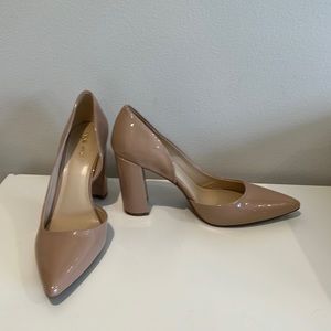 Nine West Nude Patent 3” Block Heel